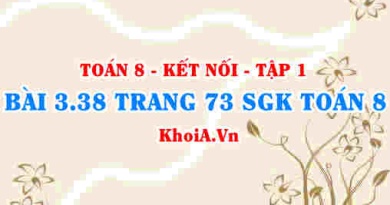 Bài 3.38 trang 73 SGK Toán 8 tập 1 Kết nối tri thức